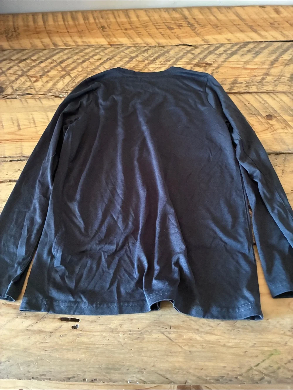 Nike Long Sleeve Shirt in Dark Navy with White Swoosh